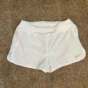 Nike Women's White and Gray Athletic Shorts